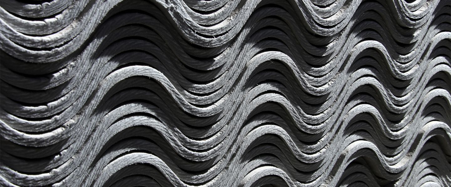 Différente couche d'un matériaux à texture d'amiante